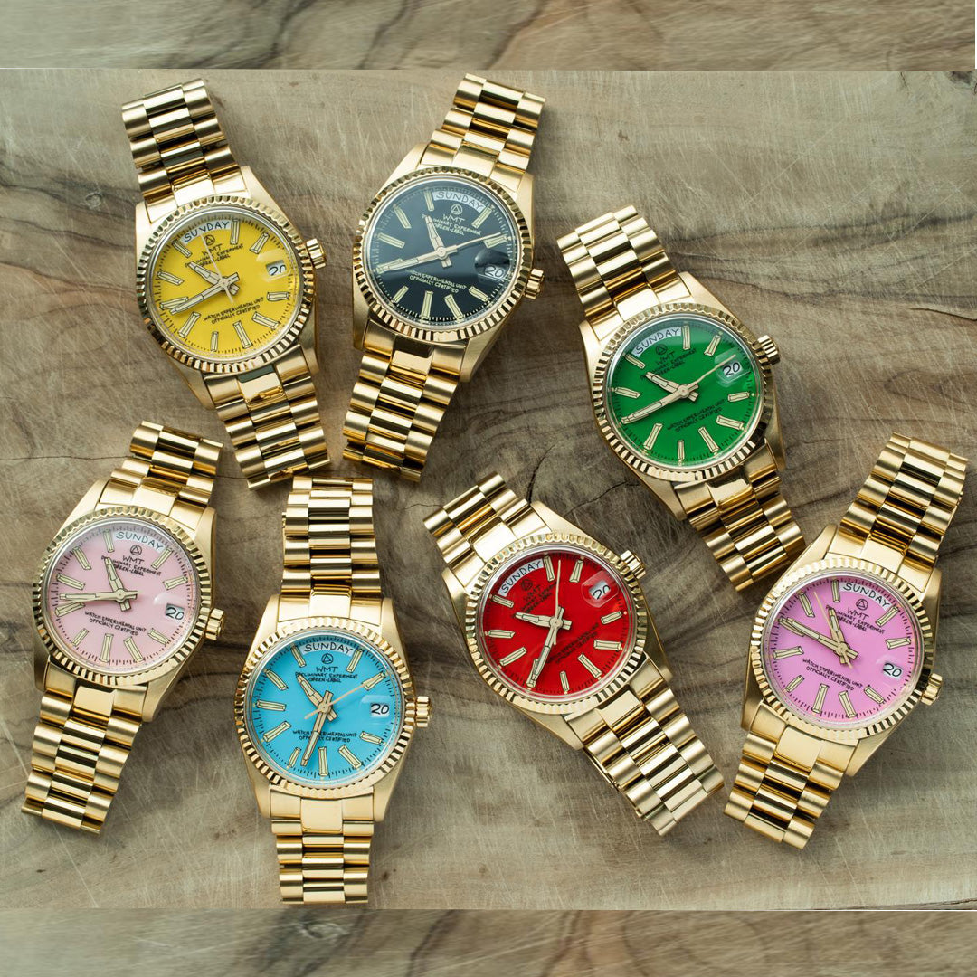 Cabochon - Gold 36mm Blue