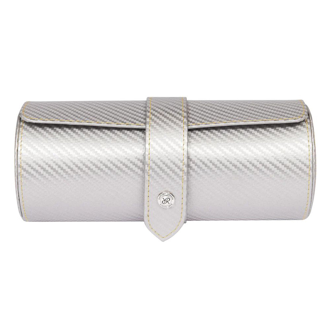 Carbon 3 Watch Roll - Silver
