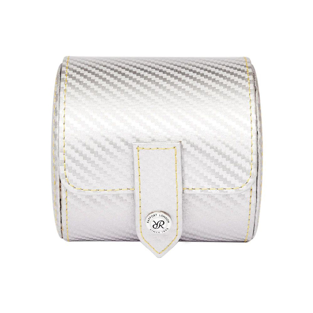 Carbon Single Watch Roll - Silver