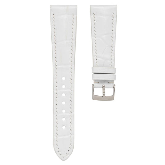 Matte White Alligator Signature Strap