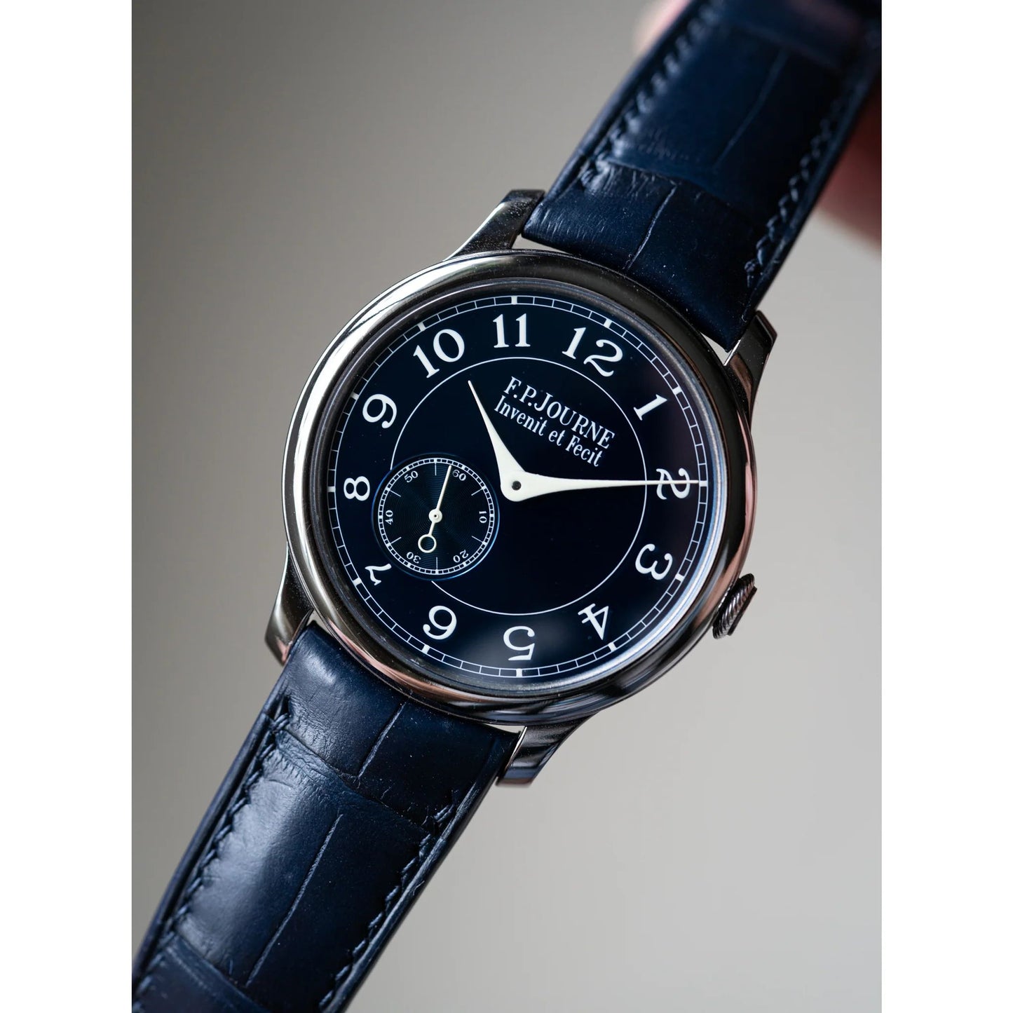 Matte Navy Alligator Signature Curved Strap