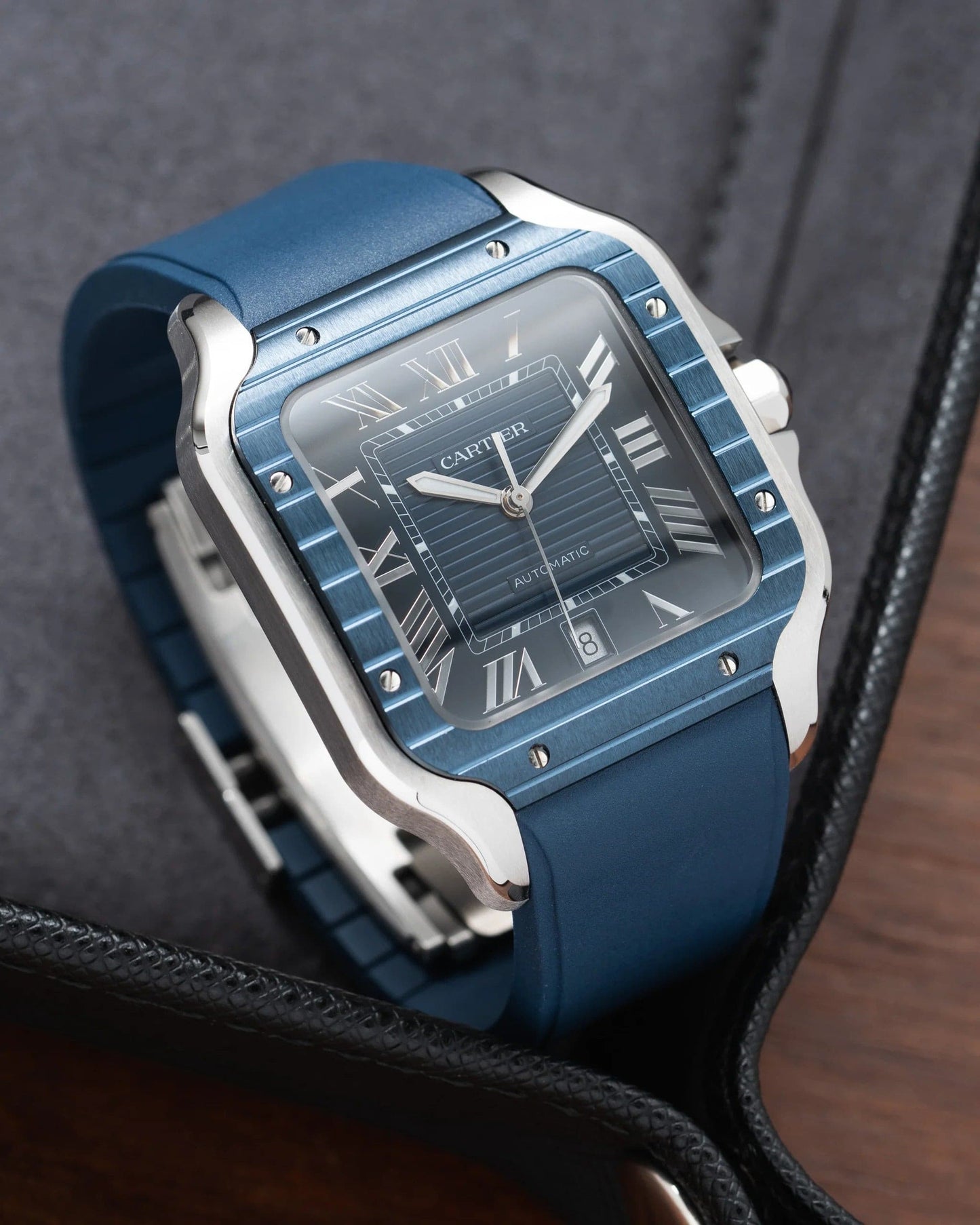 Rubber CTS Cartier Santos de Cartier Strap by Delugs Straps | Time Keeper.