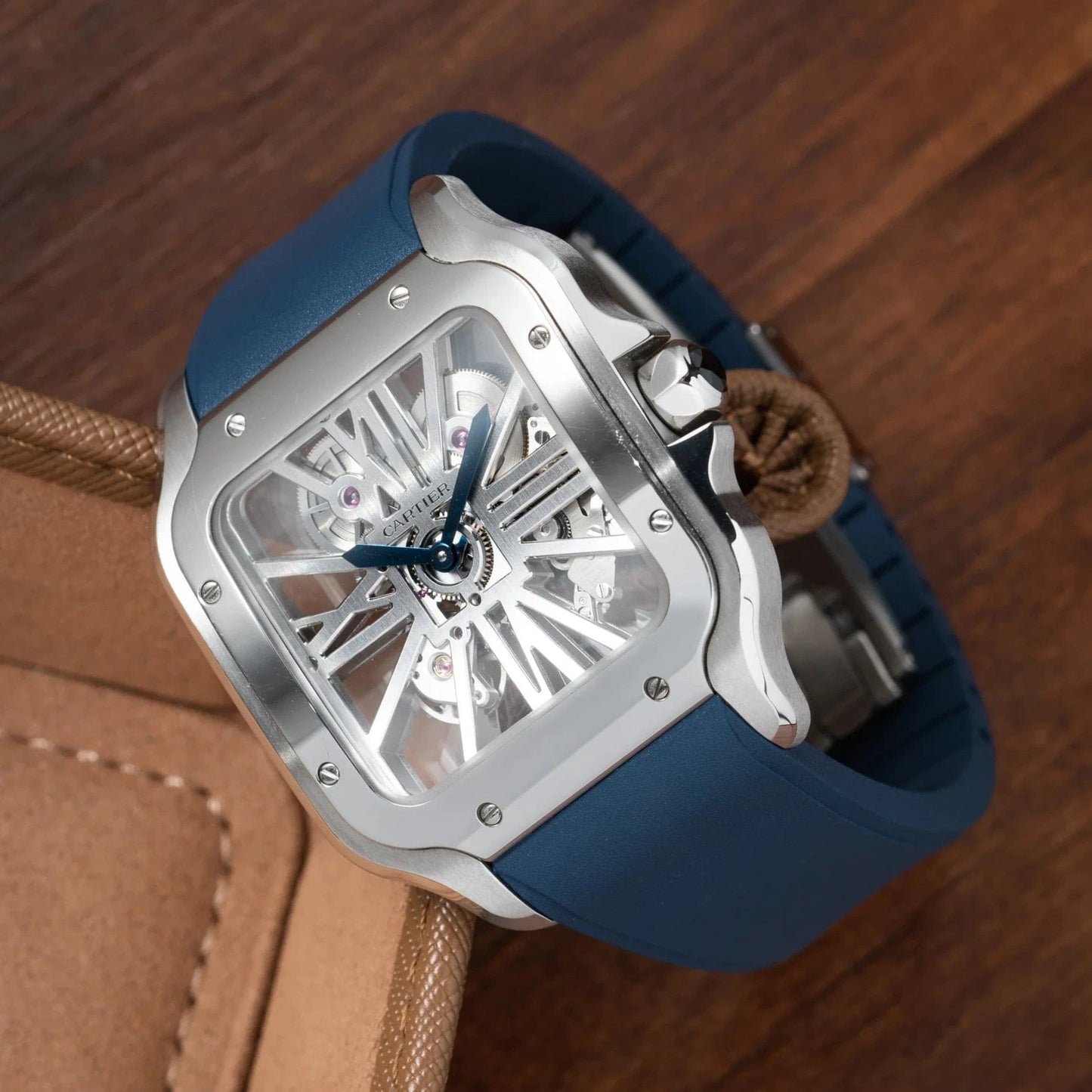 Rubber CTS Cartier Santos de Cartier Strap by Delugs Straps | Time Keeper.