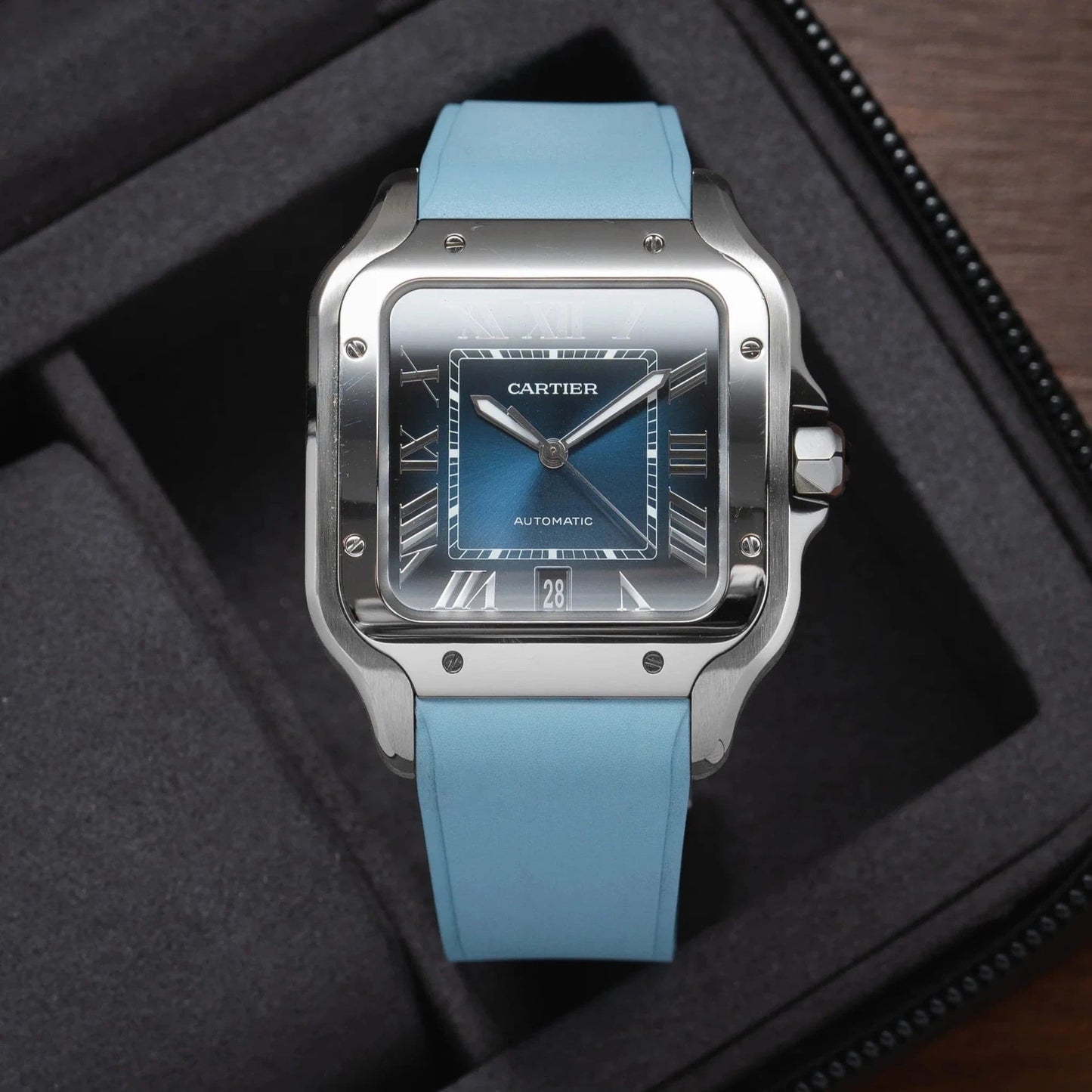Rubber CTS Cartier Santos de Cartier Strap by Delugs Straps | Time Keeper.