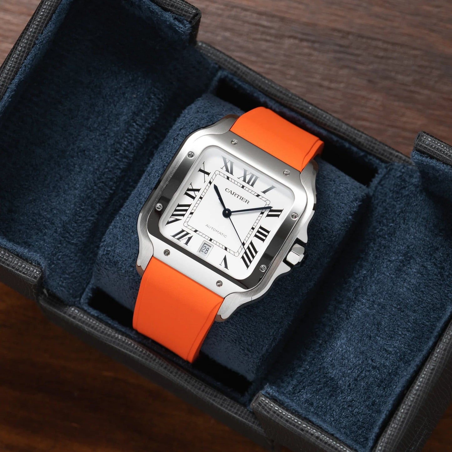 Rubber CTS Cartier Santos de Cartier Strap by Delugs Straps | Time Keeper.