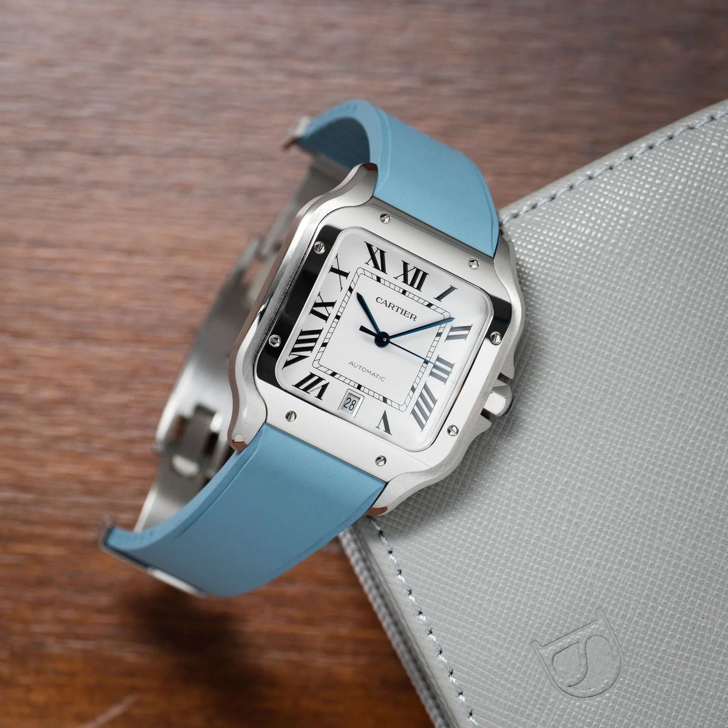 Rubber CTS Cartier Santos de Cartier Strap by Delugs Straps | Time Keeper.