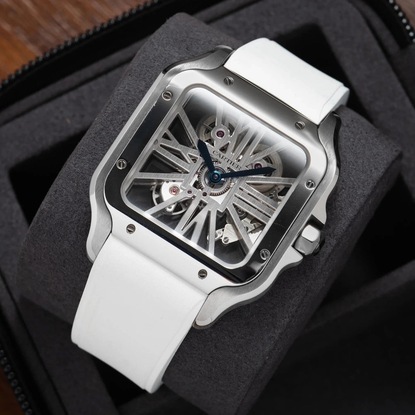 Rubber CTS Cartier Santos de Cartier Strap by Delugs Straps | Time Keeper.