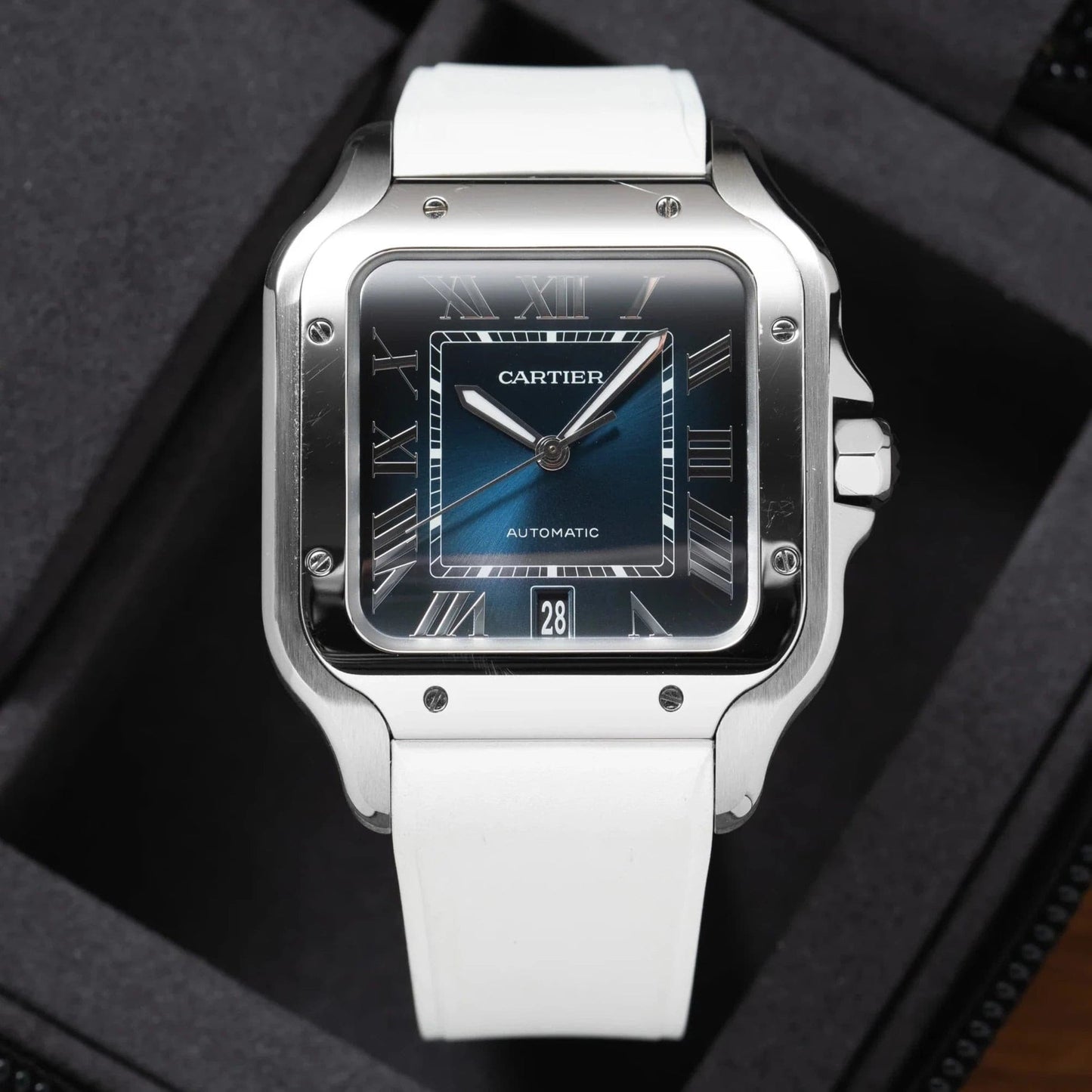 Rubber CTS Cartier Santos de Cartier Strap by Delugs Straps | Time Keeper.