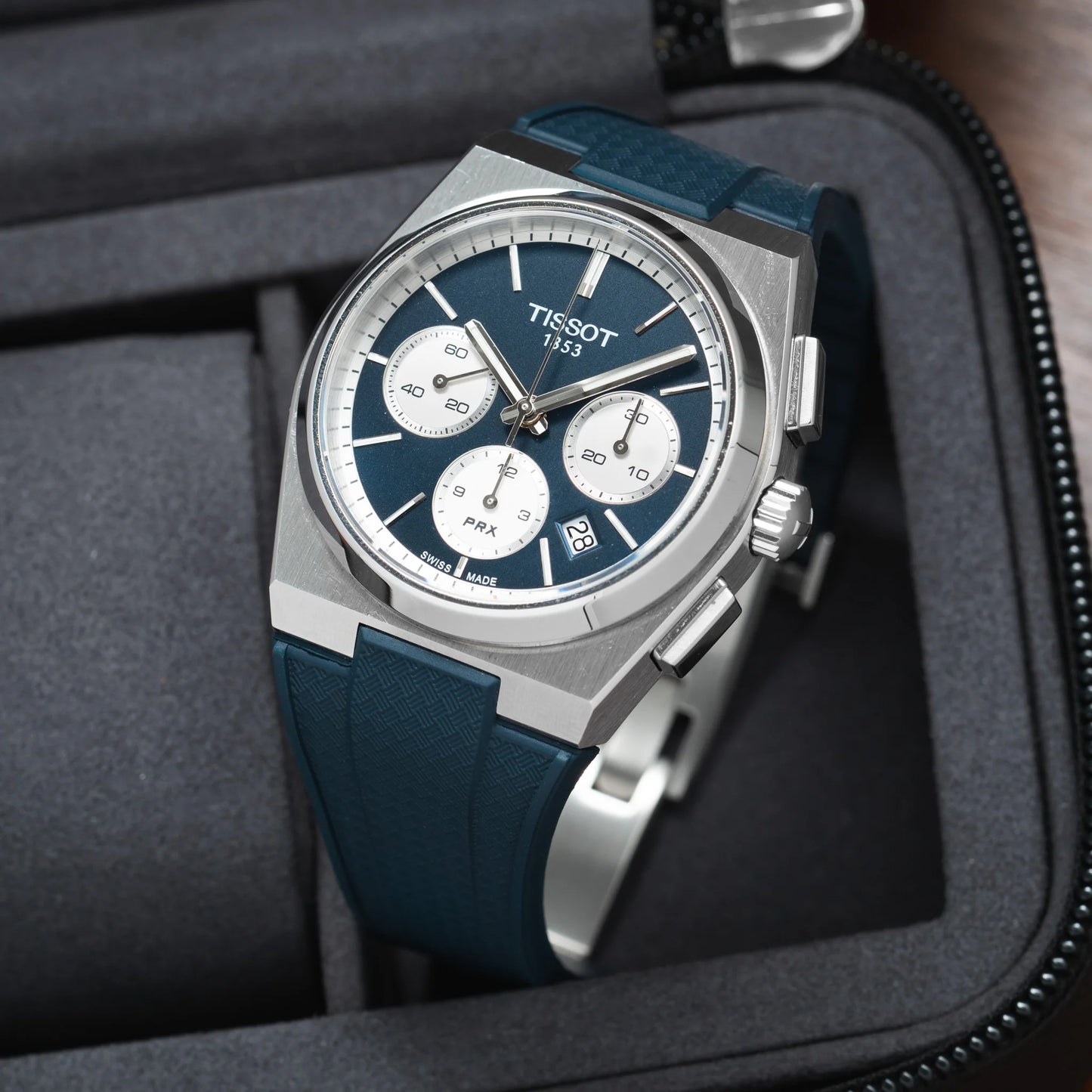 Tissot PRX Chronograph CTS Rubber Strap