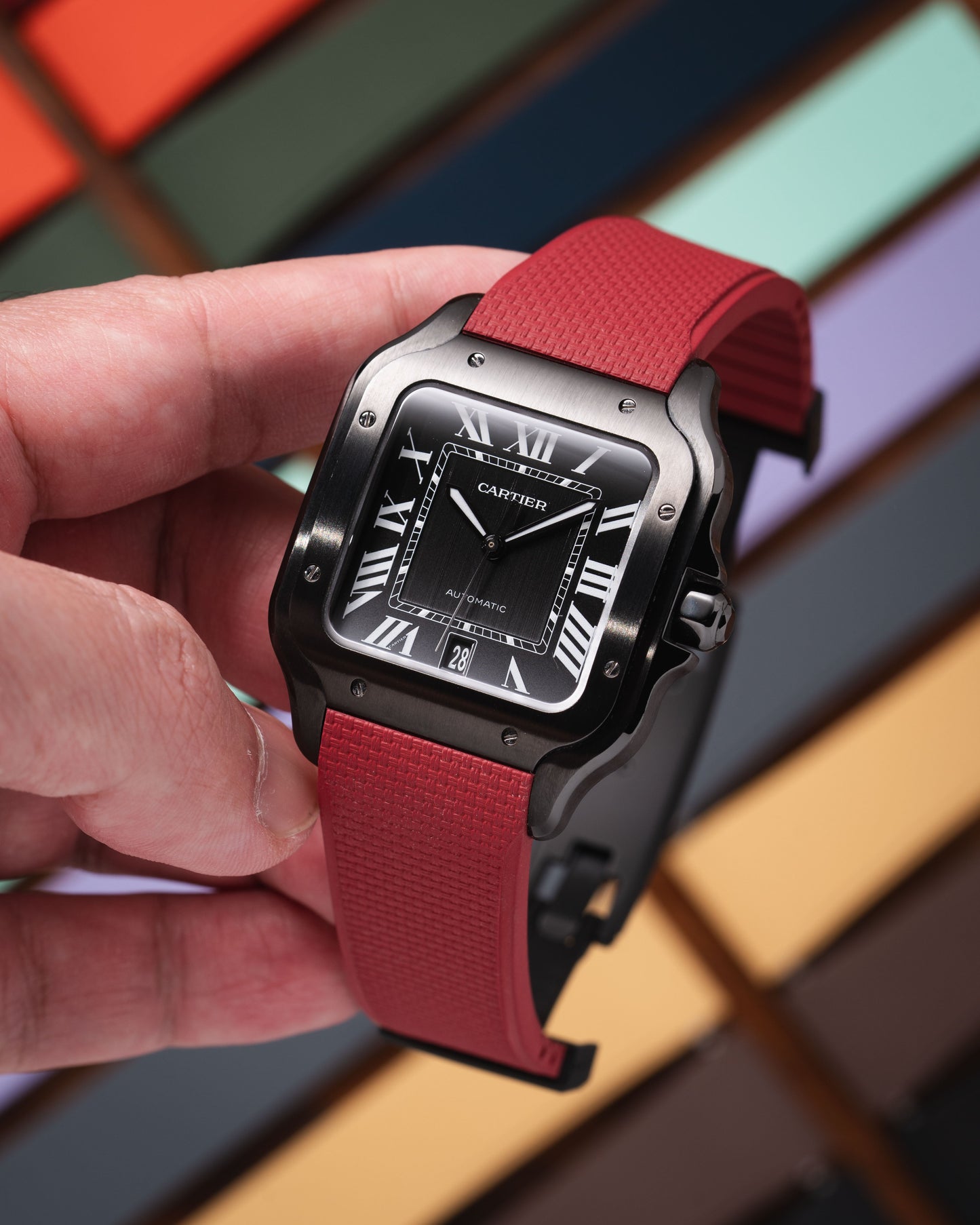 CTS Rubber Strap for Cartier Santos de Cartier - Medium