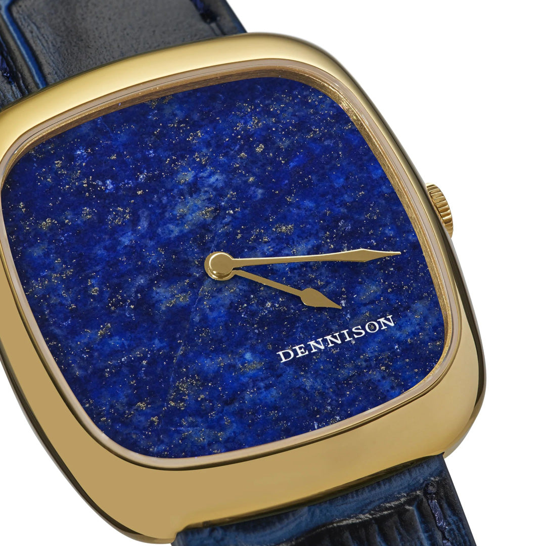 Natural Stone Lapis Lazuli in Gold