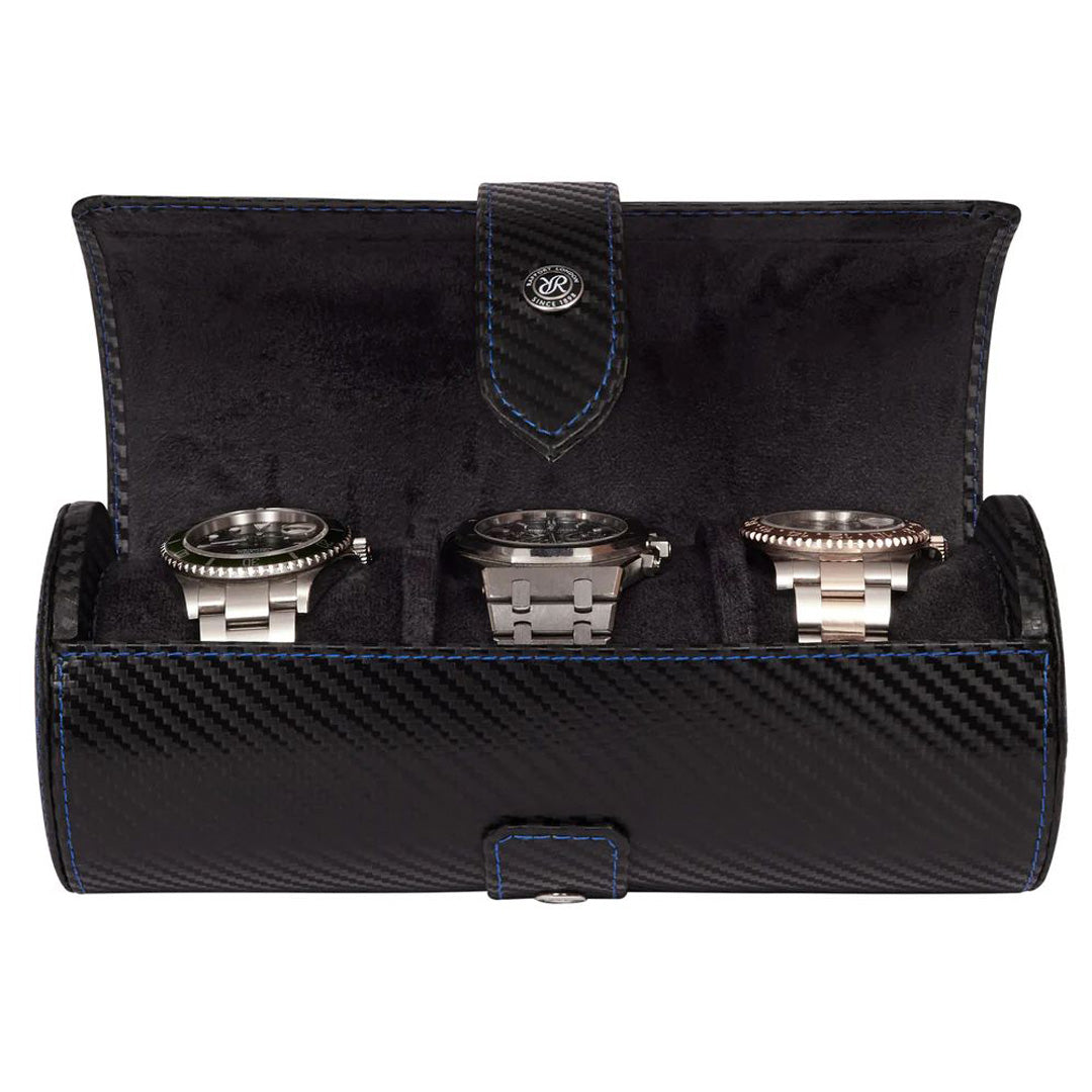 Carbon 3 Watch Roll - Black