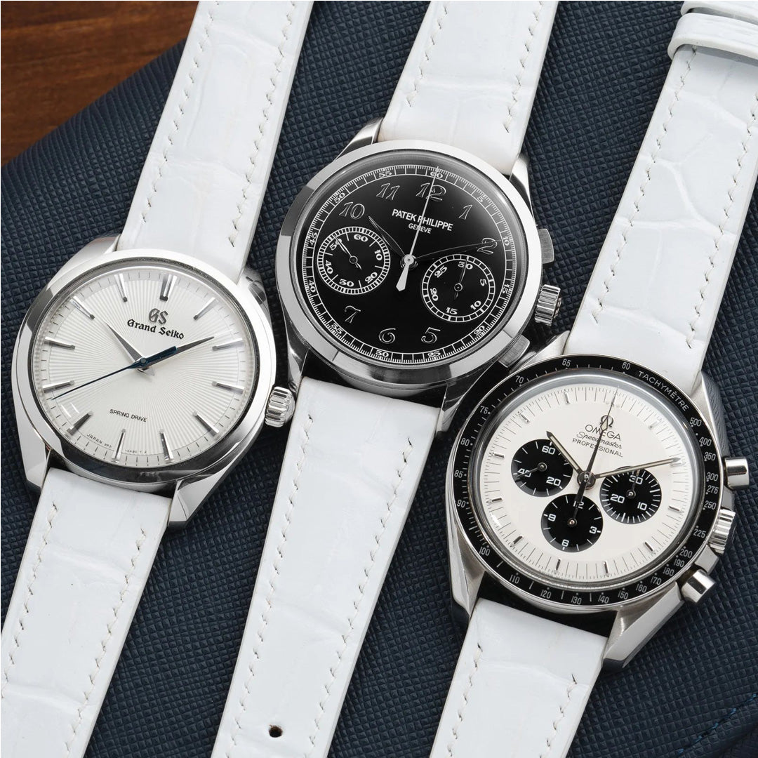 Matte White Alligator Signature Strap