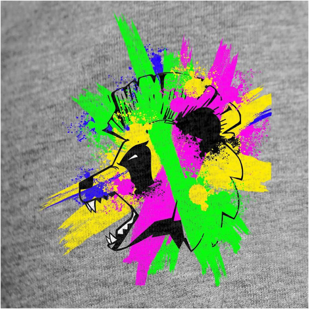 Punk Panda By Rocketbyz T-shirt Grey Melange