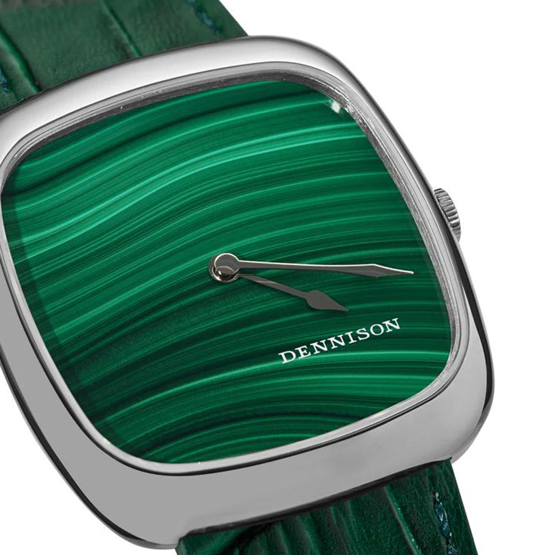 Natural Malachite Stone in Steel