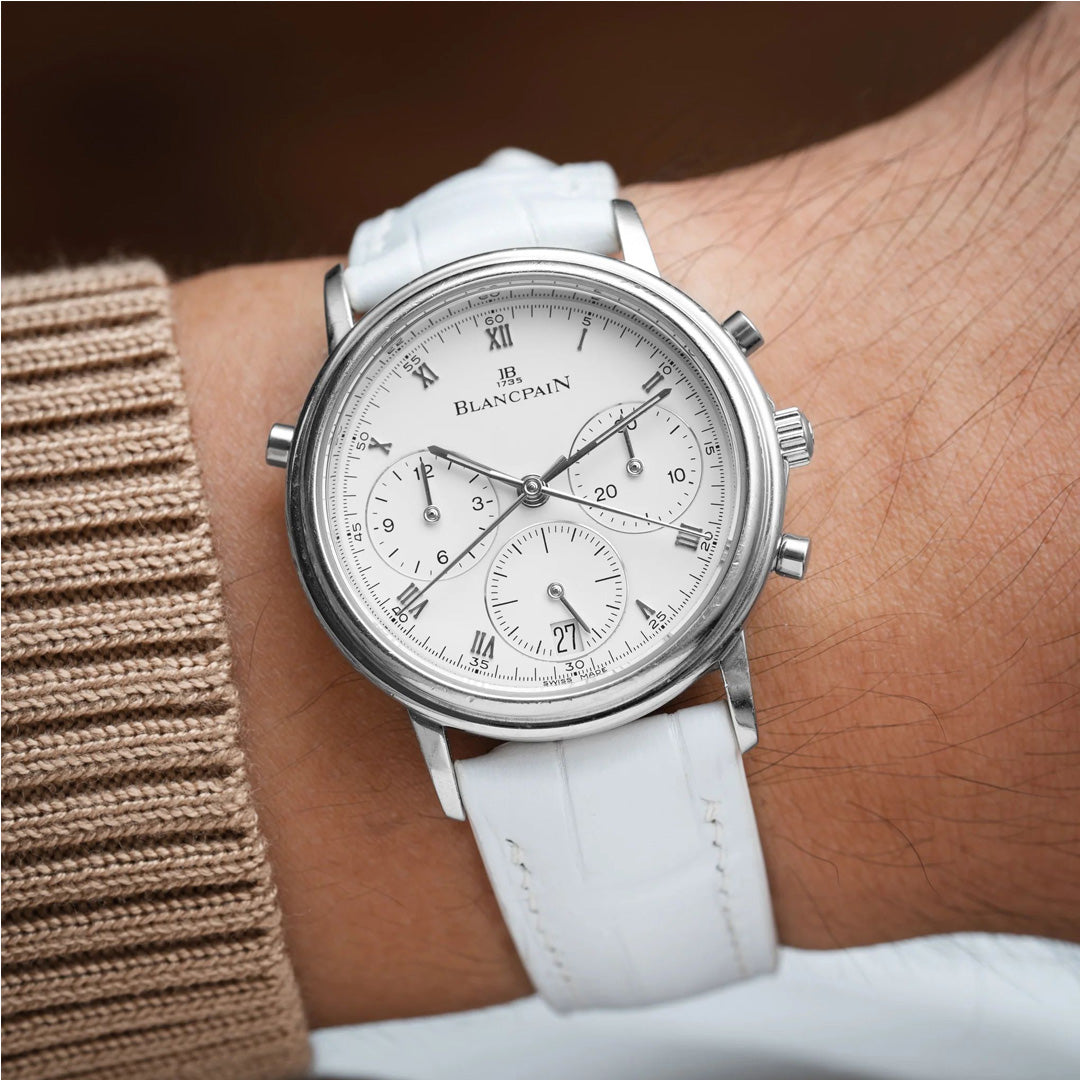 Matte White Alligator Signature Strap