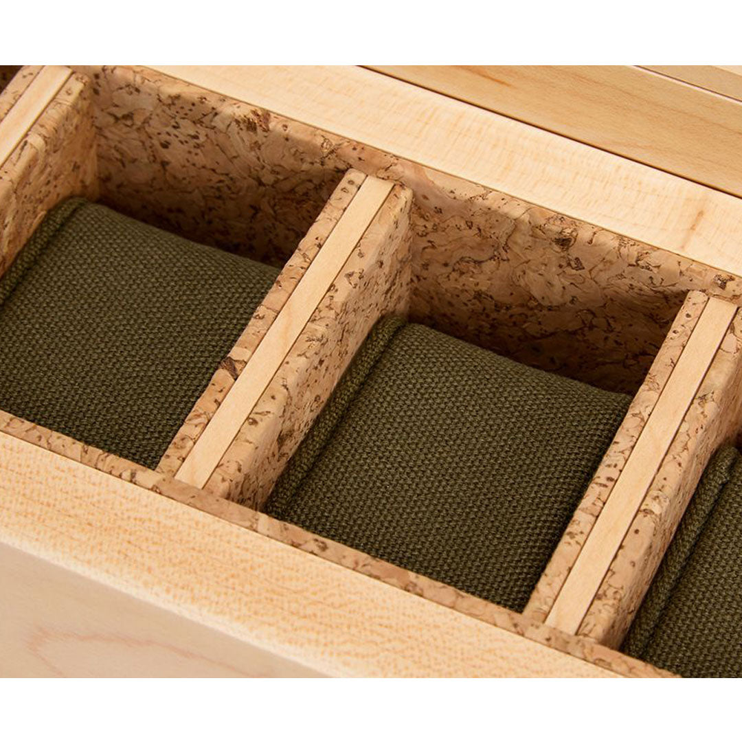 Analog Shift 5pc Watch Box - Natural Wood