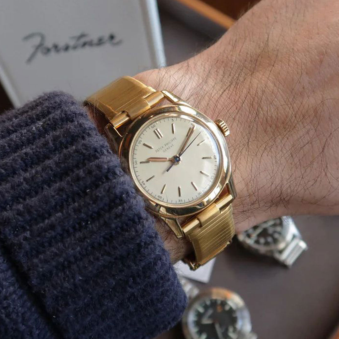 Gold Plated Forstner Komfit Military Type Thin as a Dime