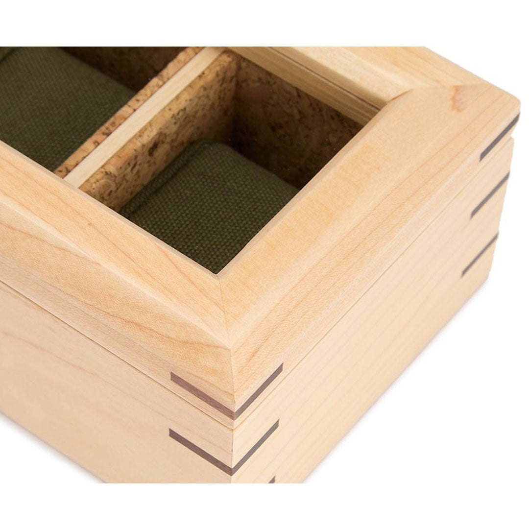 Analog Shift 5pc Watch Box - Natural Wood
