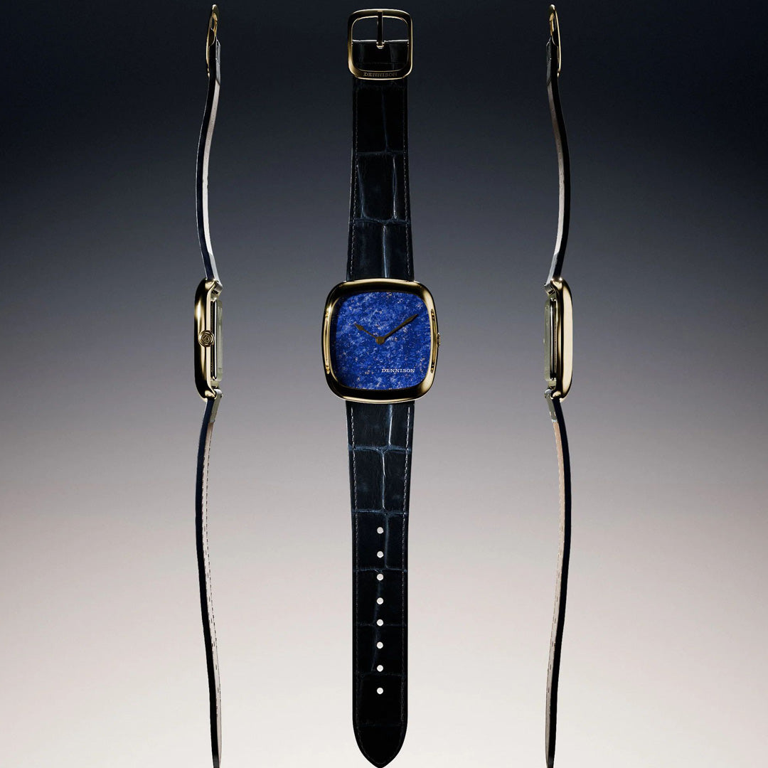 Natural Stone Lapis Lazuli in Gold