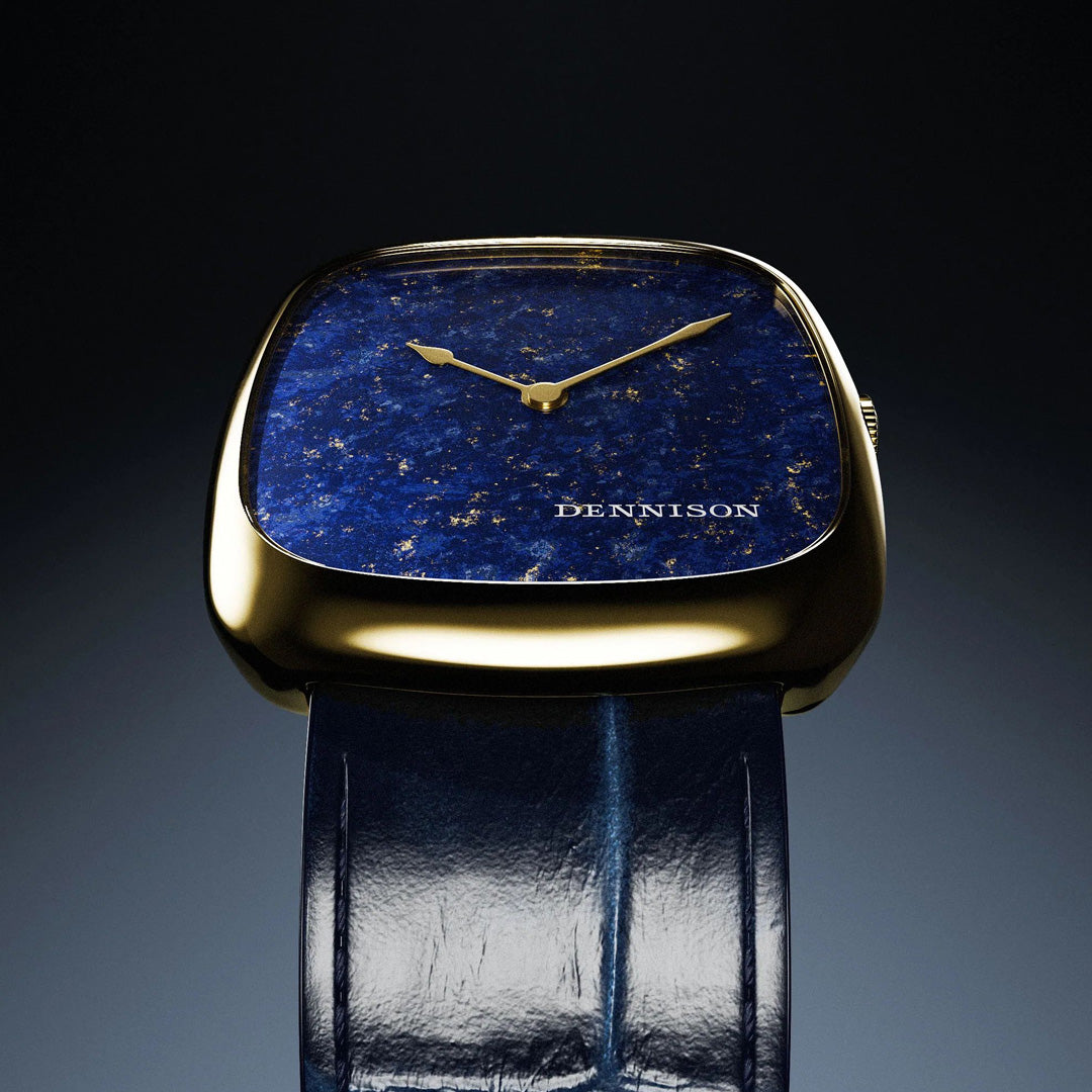 Natural Stone Lapis Lazuli in Gold