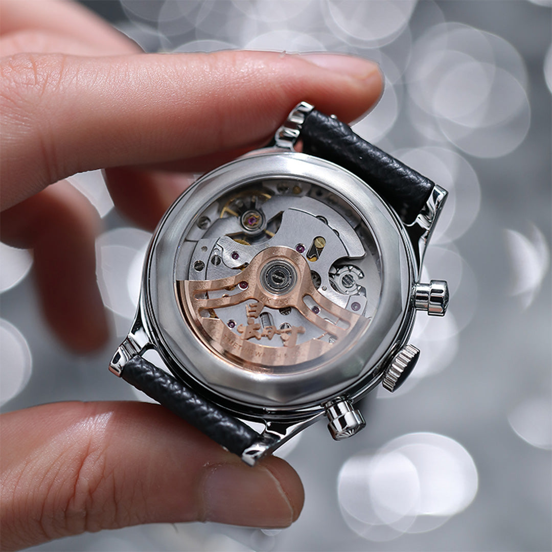 Vintage Chrono - Obsidian Black - Diamonds