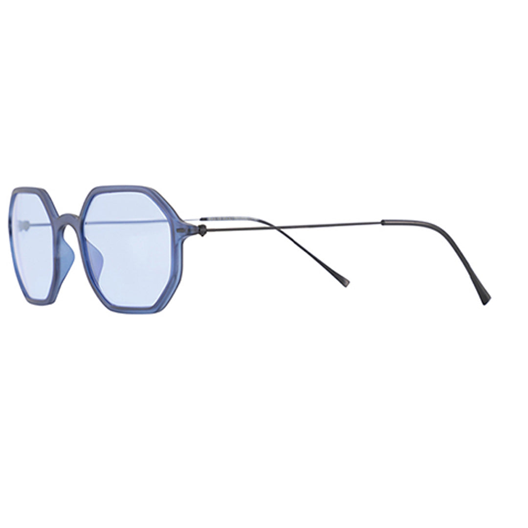 Matte Blue Navy Sunglasses-Octagonal
