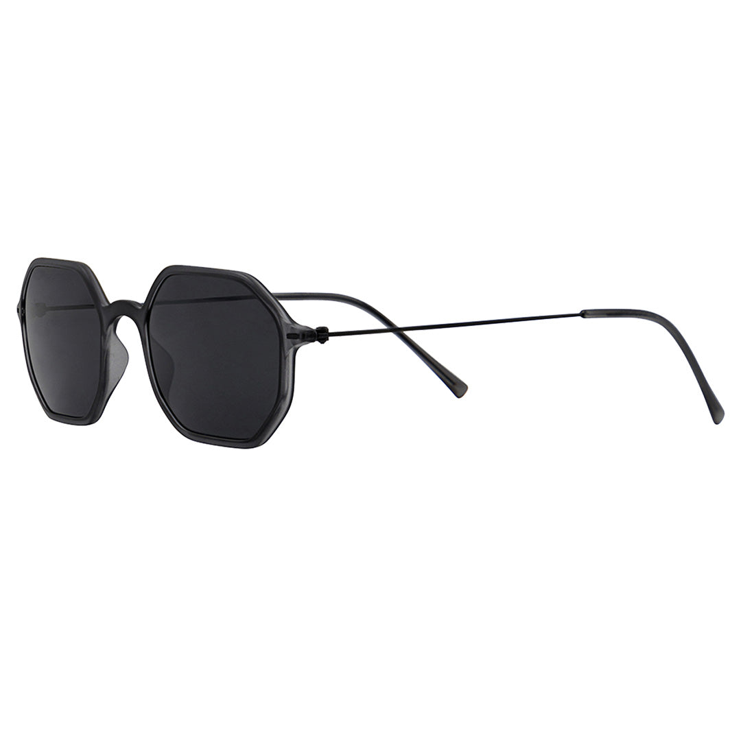 Dark Matte Gray Sunglasses - Octagonal