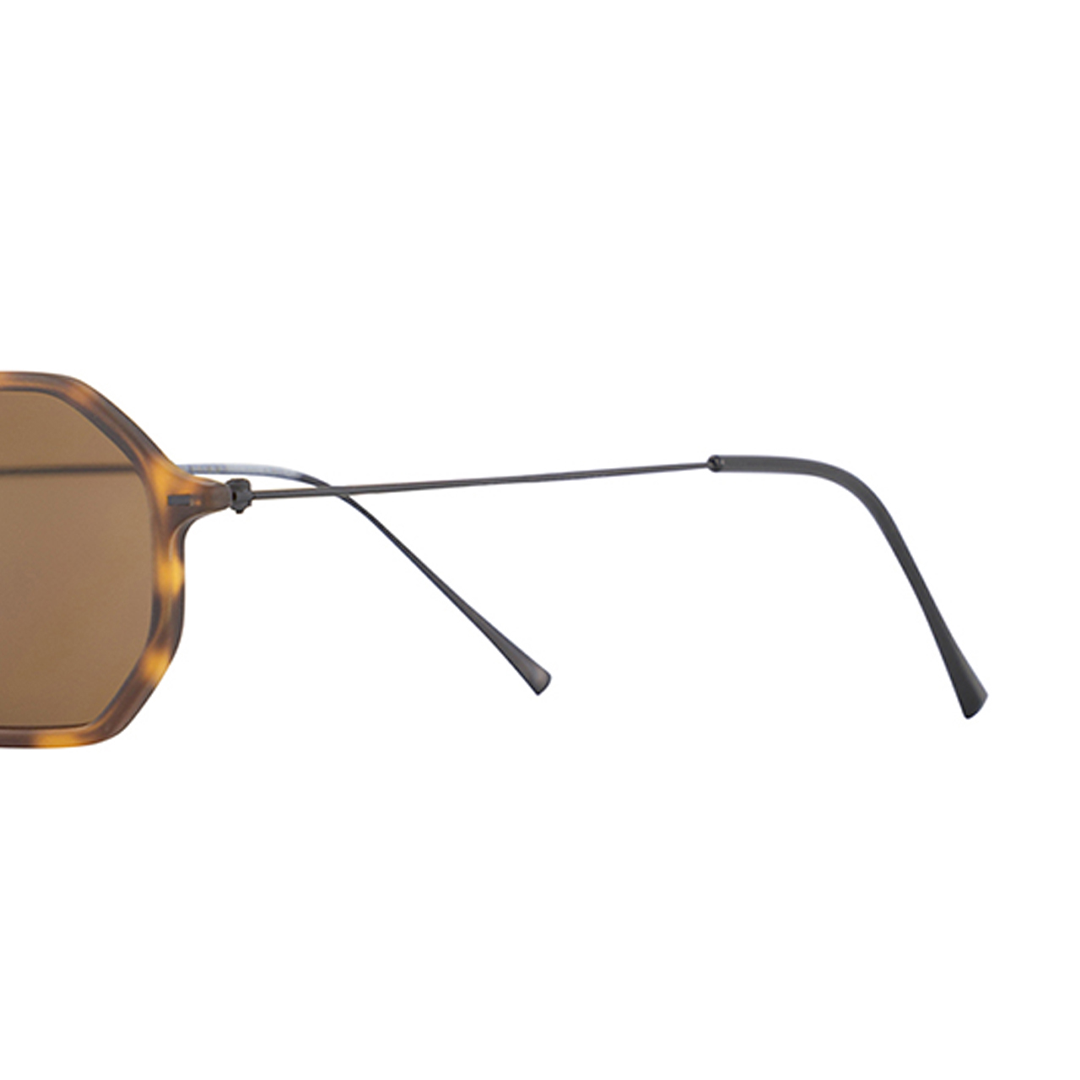 Matte Havana Brown Sunglasses-Octagonal