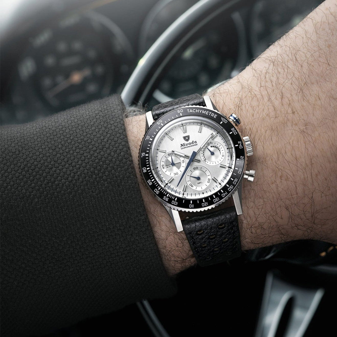 Chronoking Mecaquartz Racing Grey - Black Racing Strap