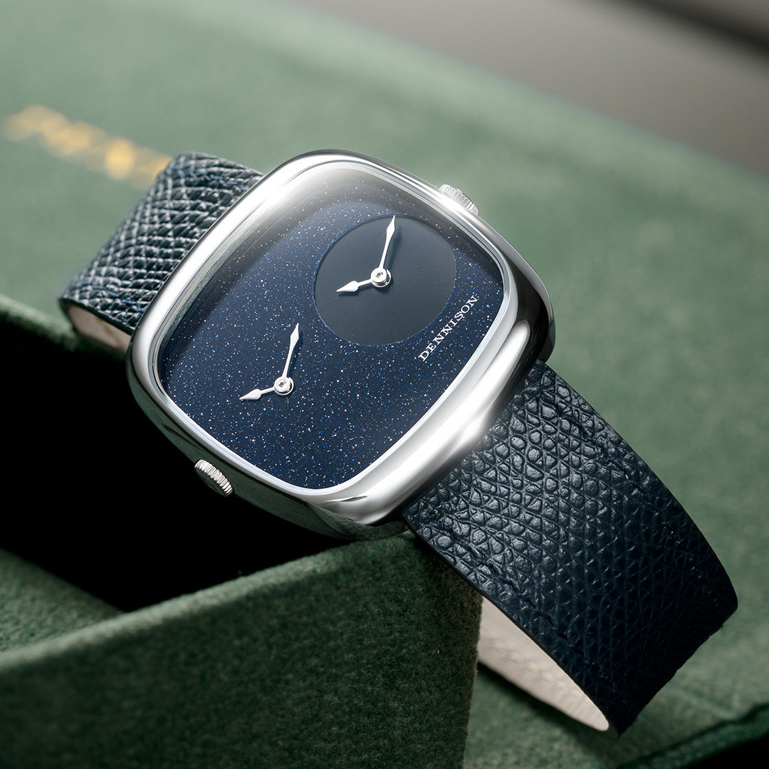 ALD Dual Time – Aventurine – Black Sunray In Gold