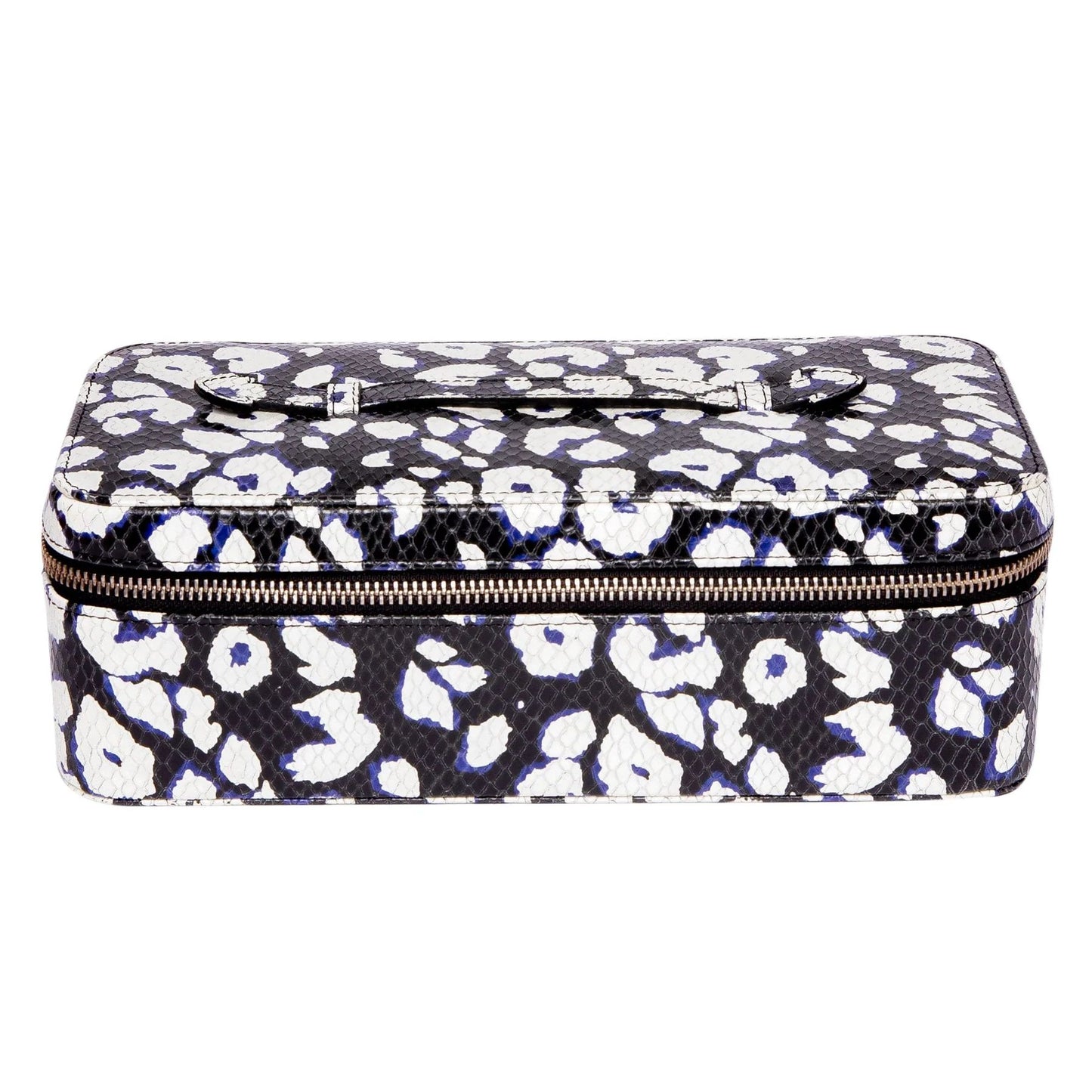 Sloane Jewellery Zip Case Rose Textured leather - Blue