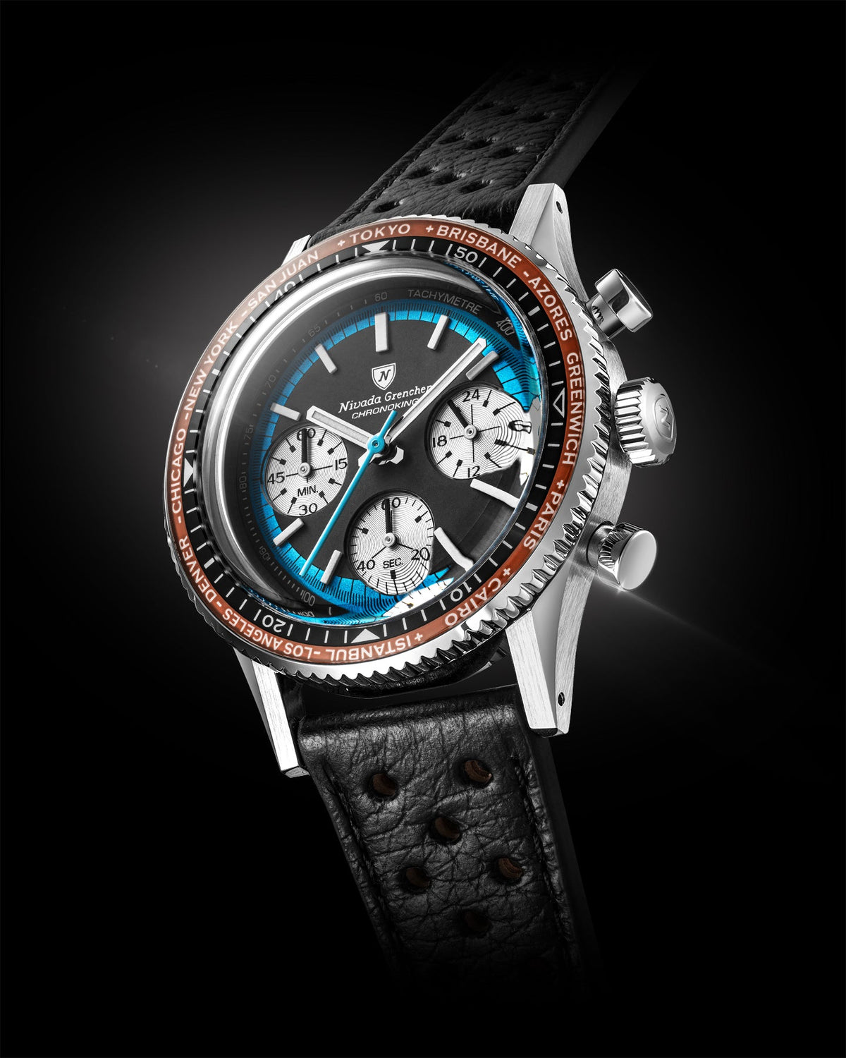 Chronoking Racing Blue - Interchangeable Bezel
