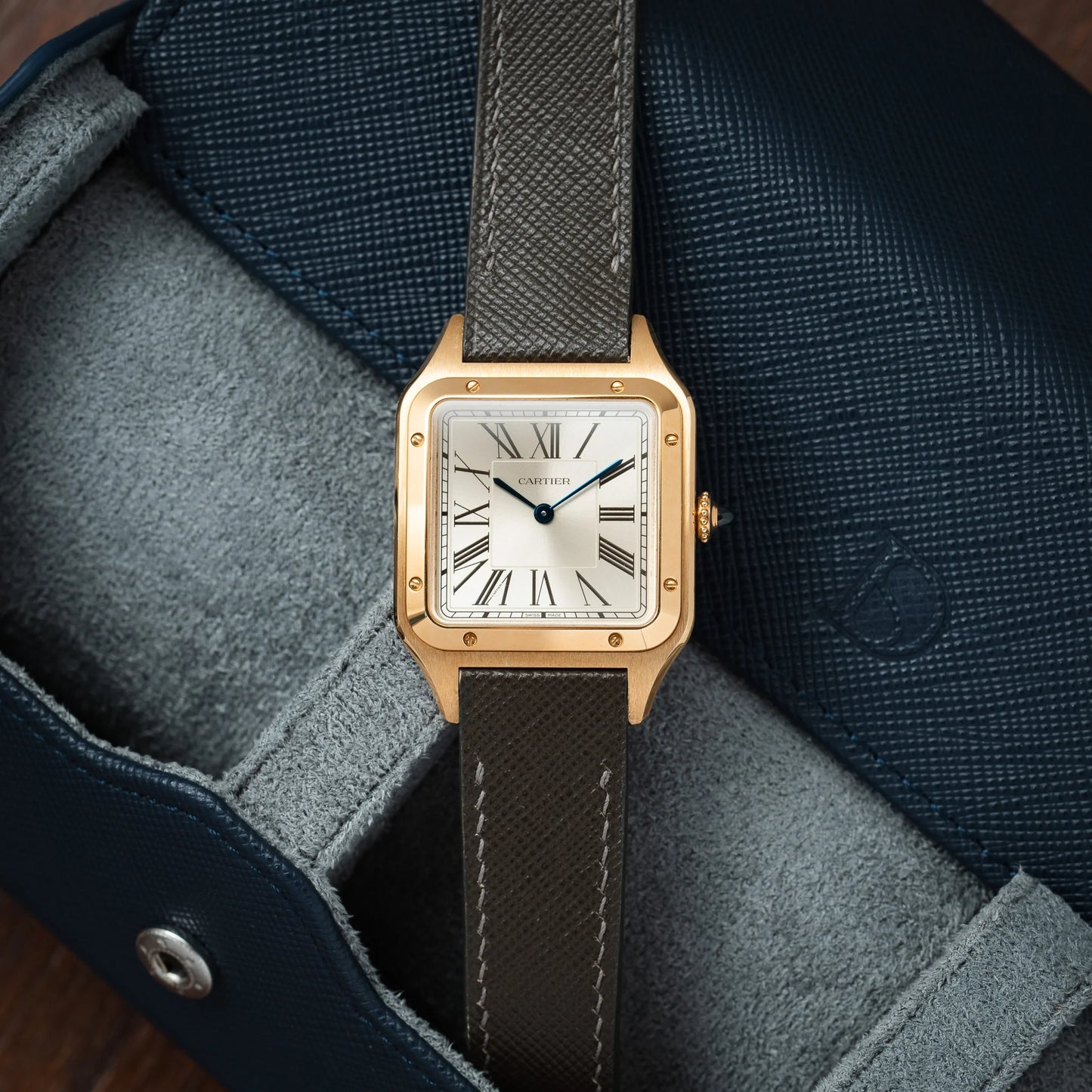 Grey Saffiano - Santos-Dumont Strap