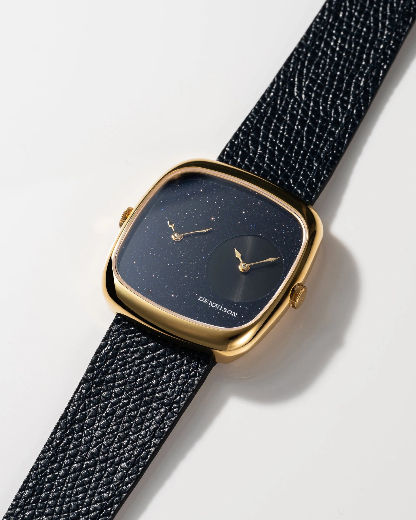 ALD Dual Time – Aventurine – Black Sunray In Gold