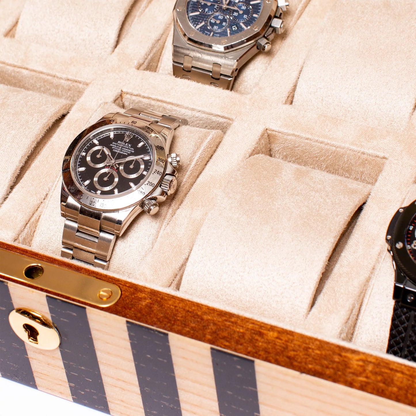 Labyrinth 10 Watch Collector Box - Beige