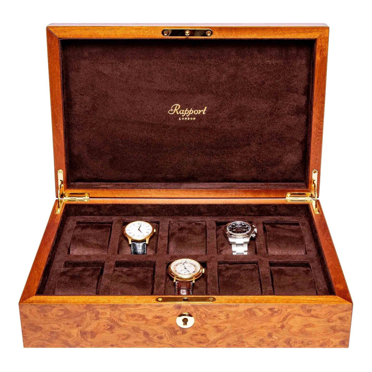 Heritage 10 Watch Collector Box - Burr Walnut