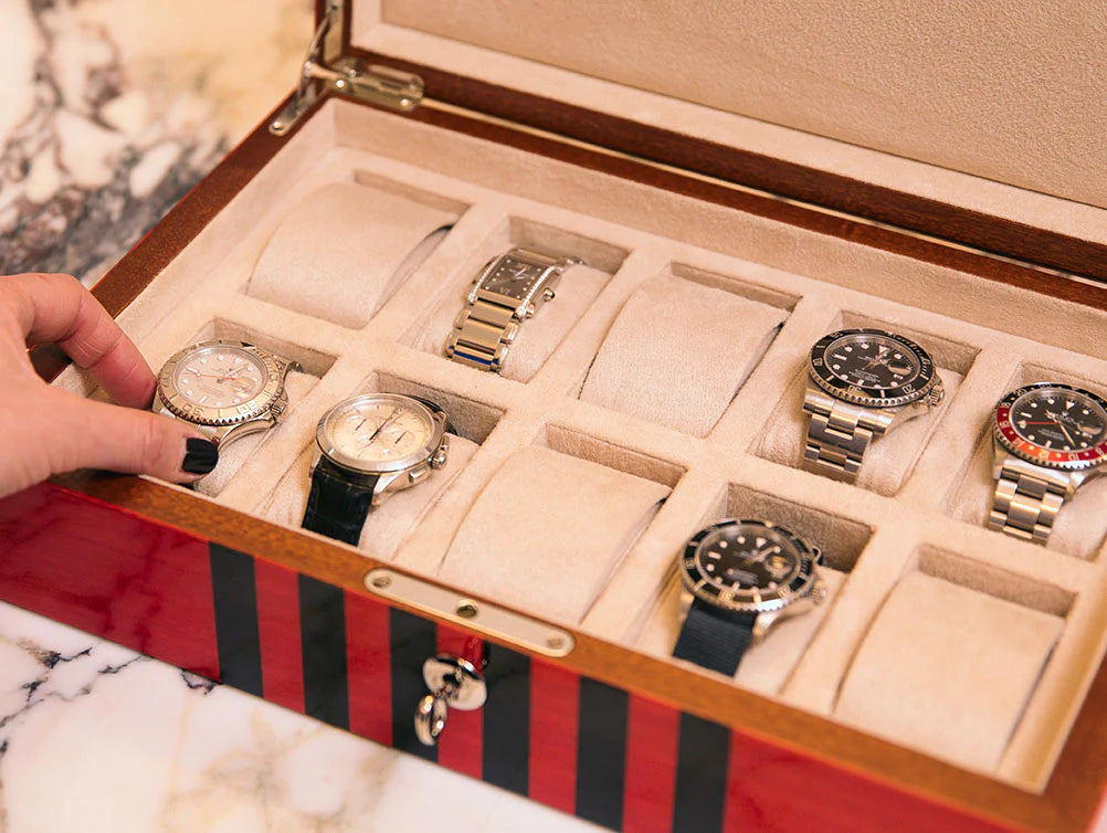 Labyrinth 10 Watch Collector Box - Red