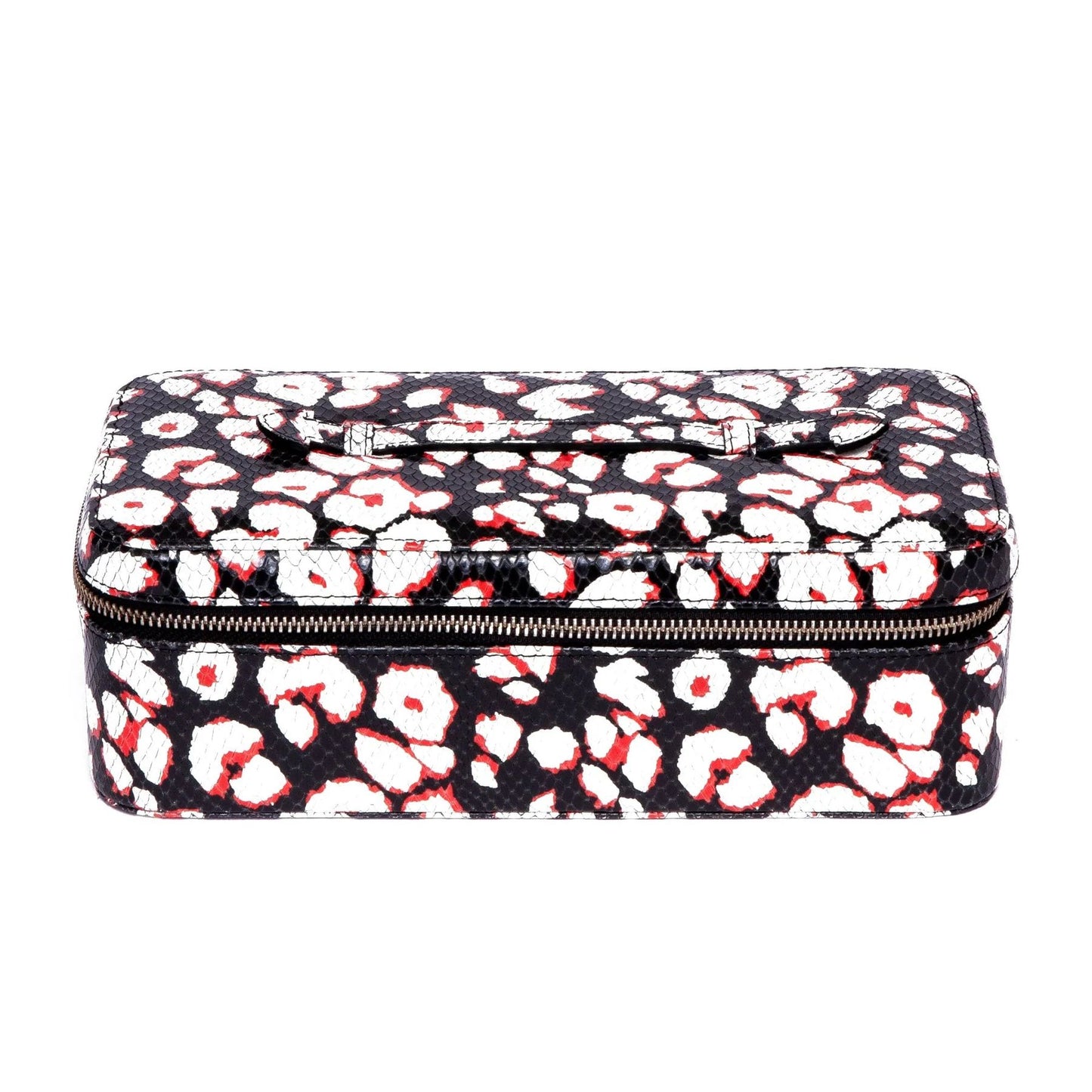 Sloane Jewellery Zip Case Rose Textured leather - Red