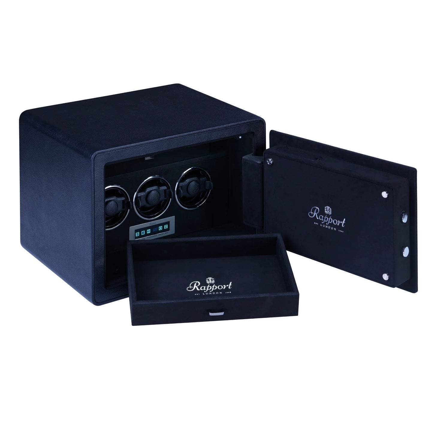 Savoy 3 Watch Winder Safe - Black