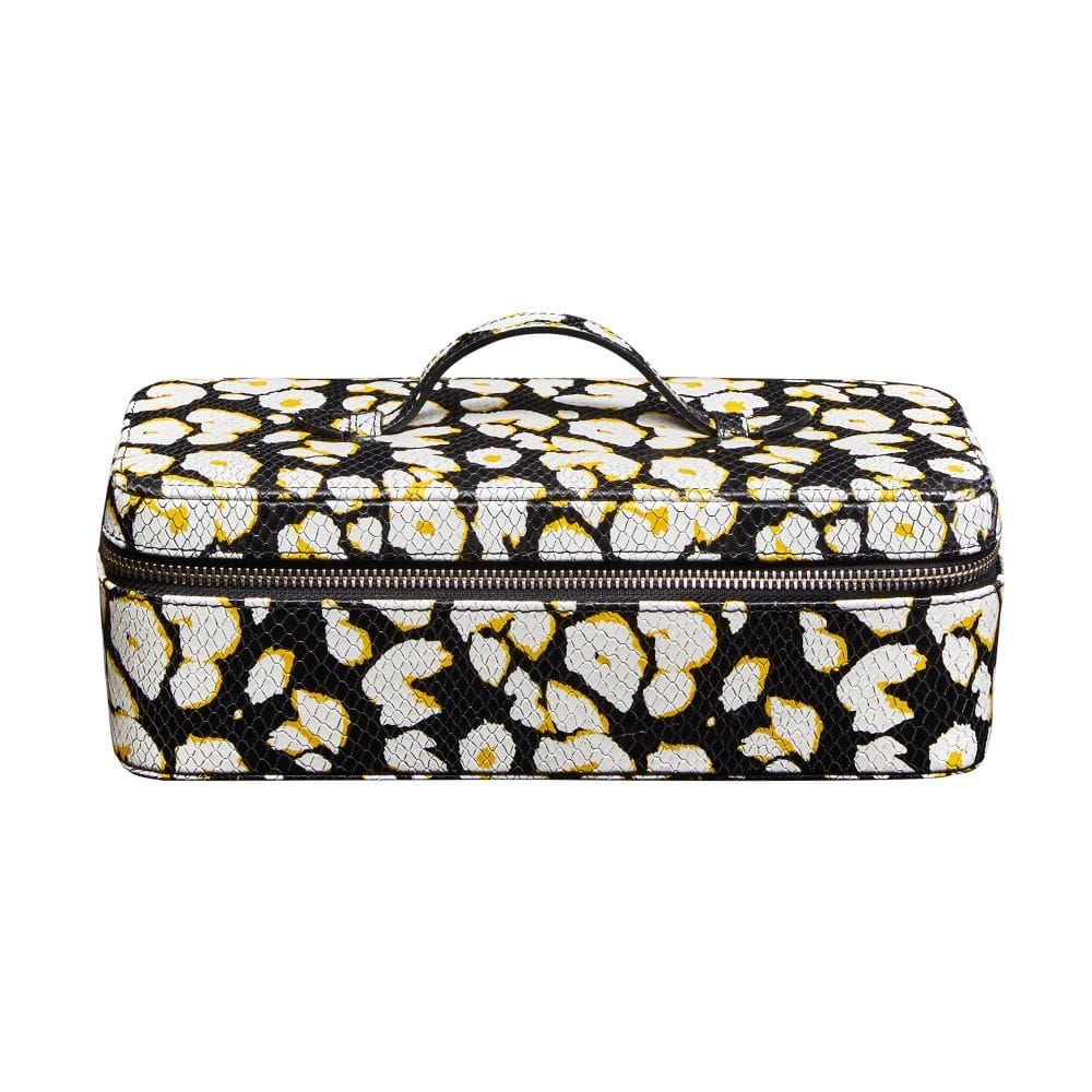 Sloane Jewellery Zip Case Rose Textured leather - Yellow