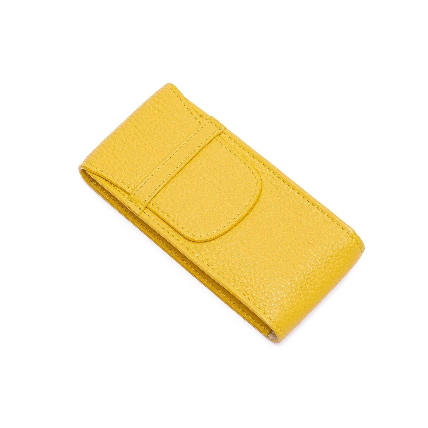 Portobello leather 1 Watch Pouch - Yellow