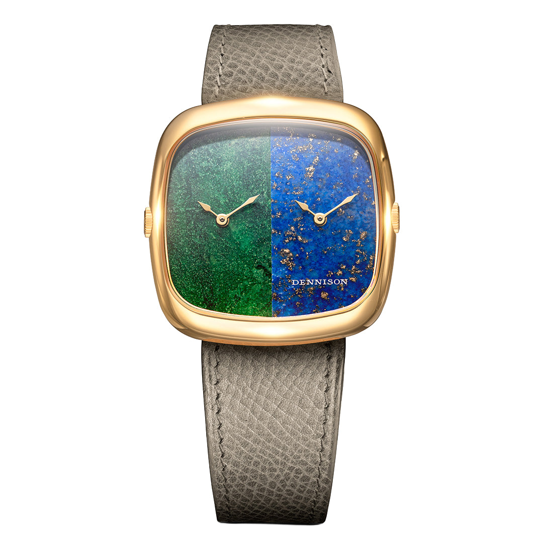 ALD Dual Time - Bloodstone–Lapis In Gold – Time Keeper