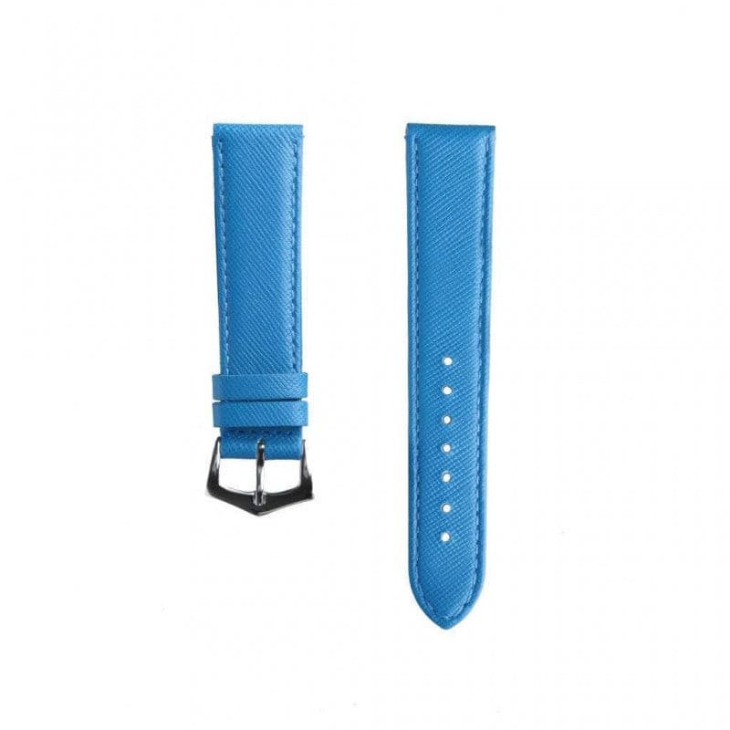Light Blu Saffiano Blu Stitches by Milano Straps | Time Keeper.