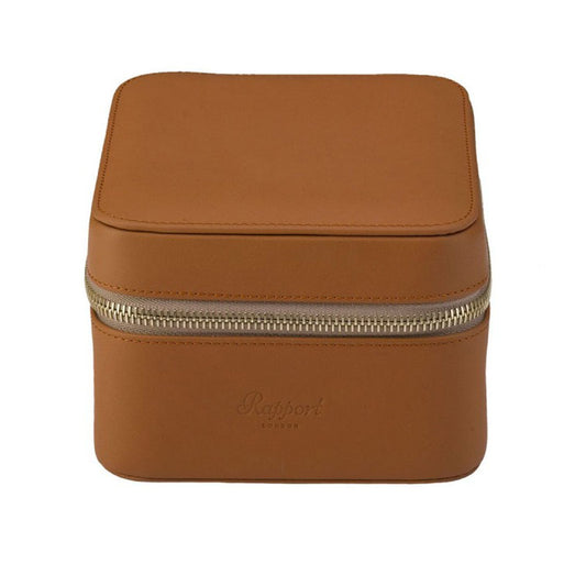 Hyde Park Tan Leather 2 Watch Zip Case by  Rapport London |  Time Keeper.