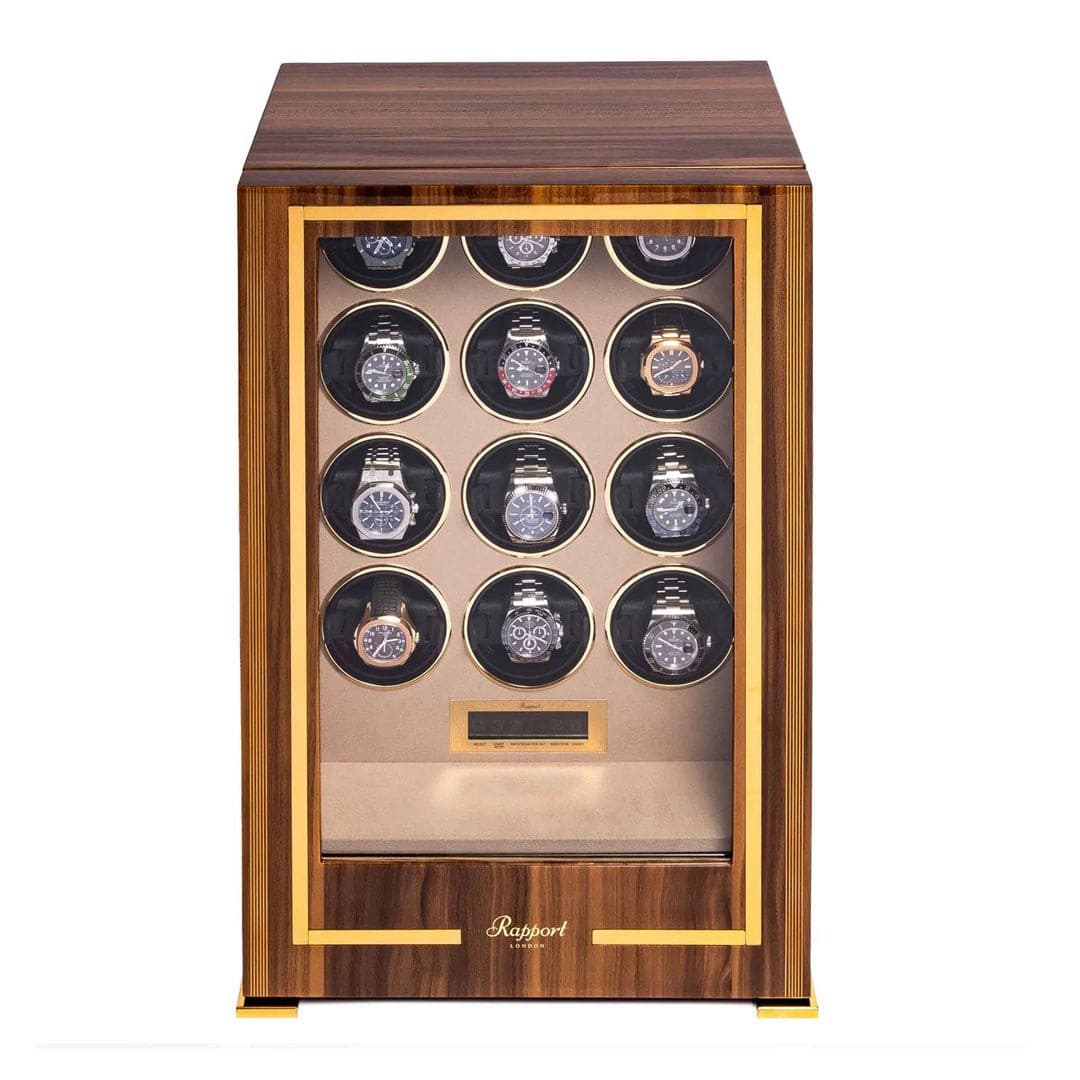 Paramount 12 Watch Winder - Walnut by Rapport London | Time Keeper.