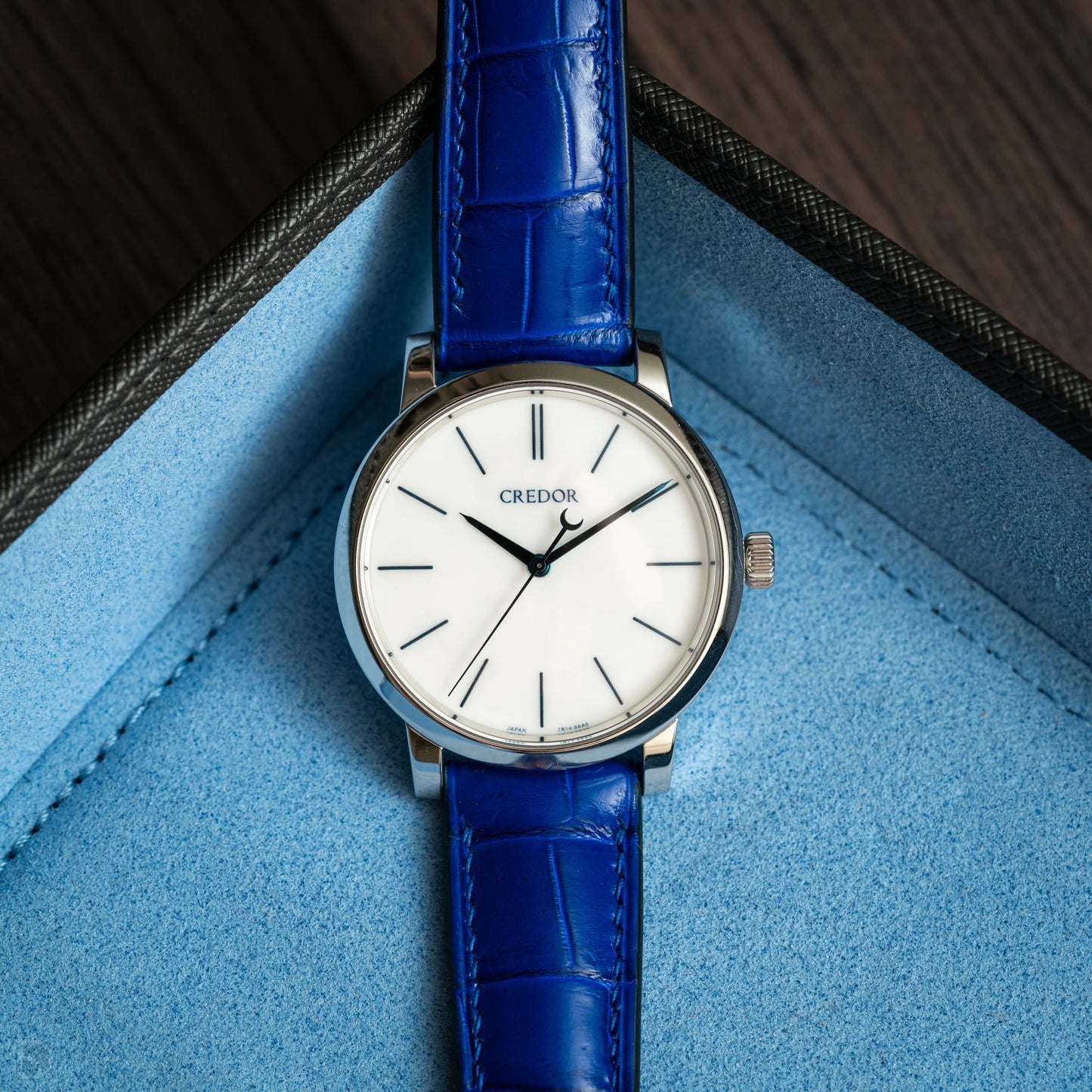 Millennium Electric Blue Crocodile by Delugs Straps | Time Keeper.