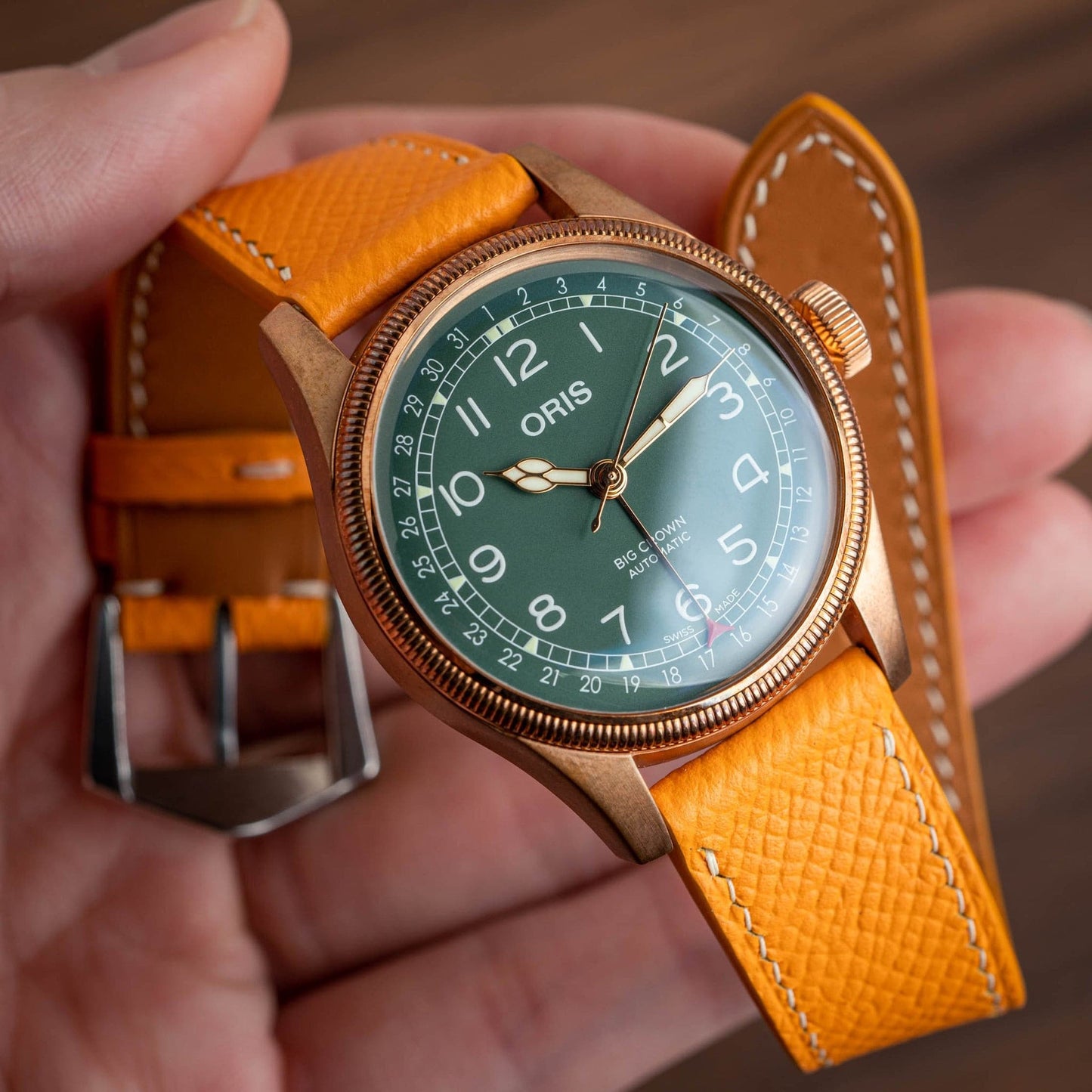 Sun Yellow Epsom Slim by Delugs Straps | Time Keeper.