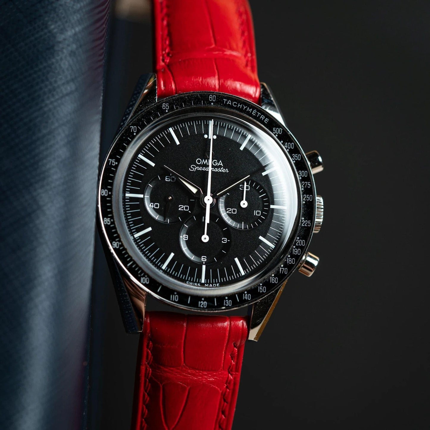 Matte Red Alligator by Delugs Straps | Time Keeper.