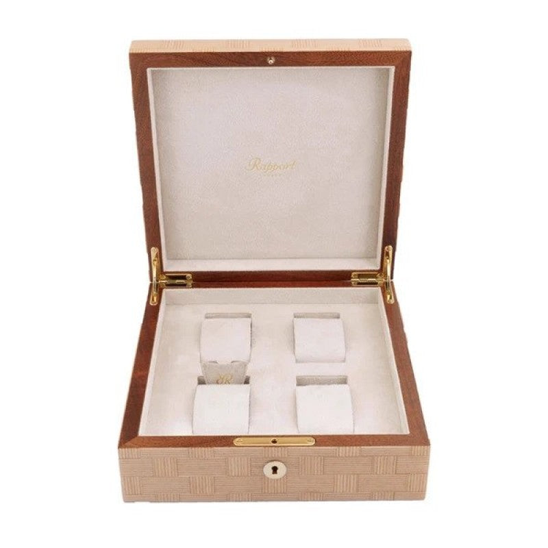 Heritage Bamboo 4 Watch Box by Rapport London | Time Keeper.